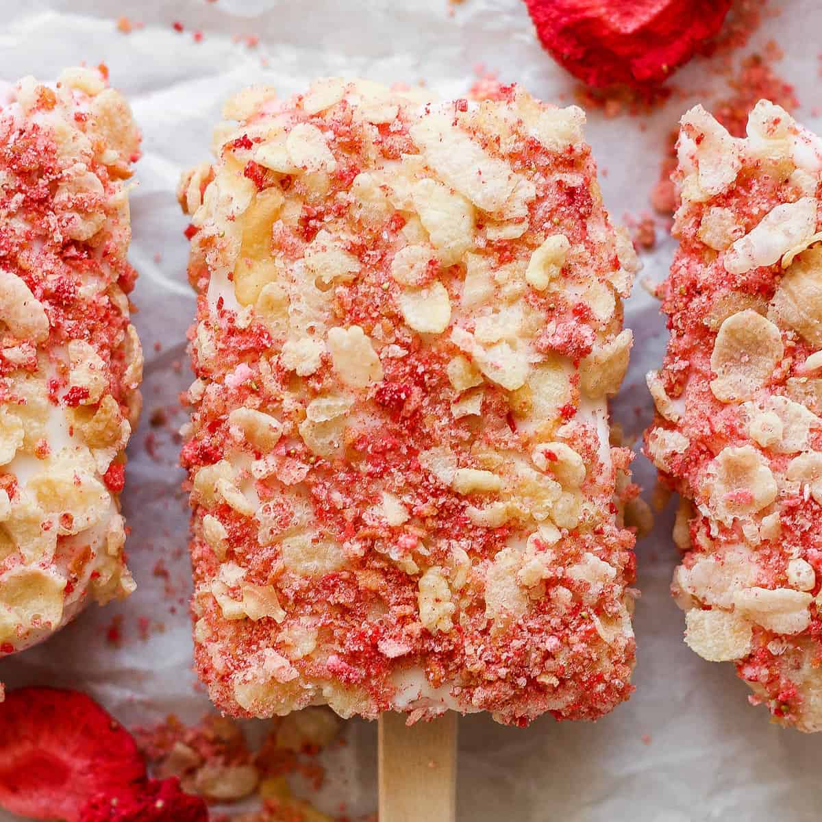 Easy High-Protein Strawberry Bars with Blended Cottage Cheese